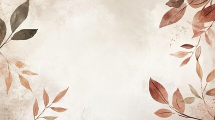 Autumn leaves watercolor background, perfect for fall themed designs