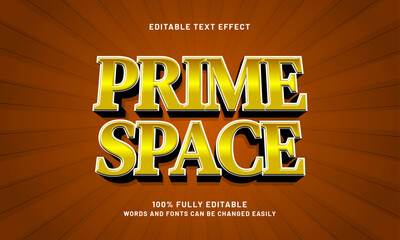 prime space editable text effects with a professional and modern theme