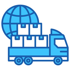 Fototapeta premium Worldwide Delivery Icon