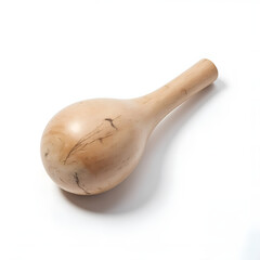 Organic shaped wooden object with smooth surface and distinct grain patterns, photography of still life concept.