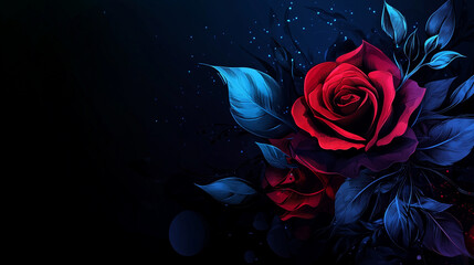 Roses display with vibrant colors perfect for celebrating Valentine's Day evening