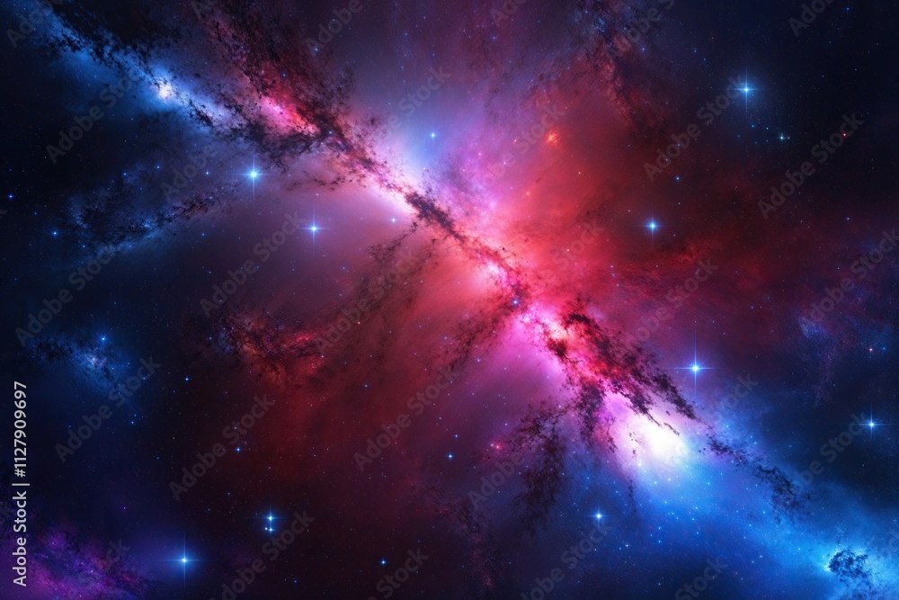 Poster mesmerizing cosmic art with dynamic textures and stellar details