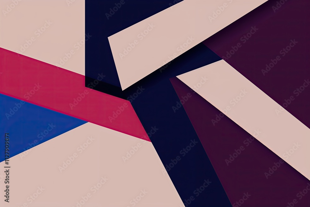 Poster bold colorful minimalist background design with smooth shapes