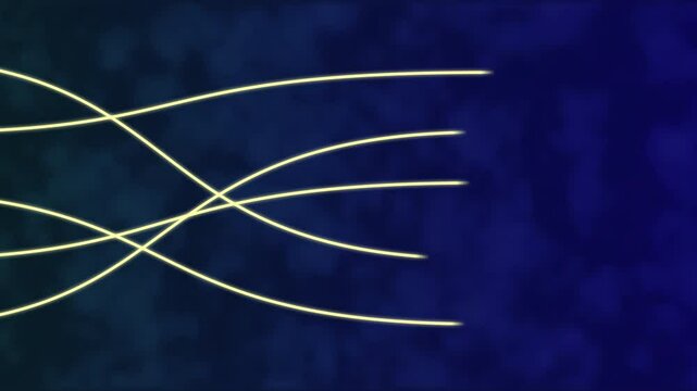Waves of glowing trails drift downward effortlessly, blending motion with radiant fluidity and a medical precision