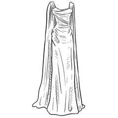 Bride Wedding Dress Handdrawn Illustration