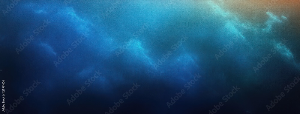 Aufkleber Abstract Deep Blue and Teal Gradient Background with Textured Design and Soft Lighting