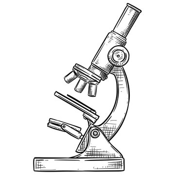 Science Microscope Handdrawn Illustration