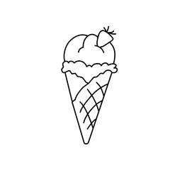ice cream vector line icon