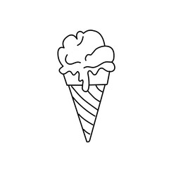 ice cream vector line icon