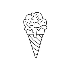 ice cream vector line icon