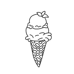 ice cream vector line icon