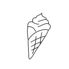 ice cream vector line icon