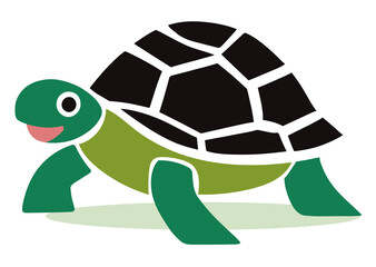 笑顔のカメのイラスト