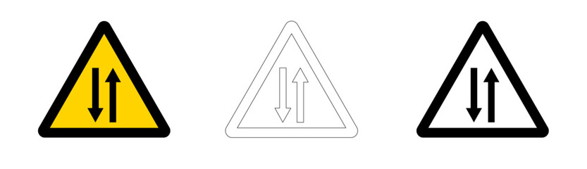 Two-way traffic sign.