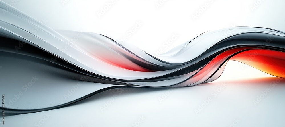 Poster fluid abstract design with dynamic curves and elegant motion