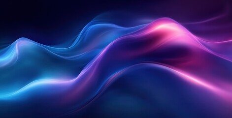 Abstract Wave Pattern Motion Design in Blue and Purple Light