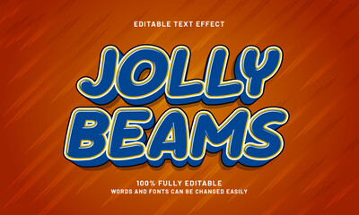 jolly beams editable text effects with a kids and joyful theme