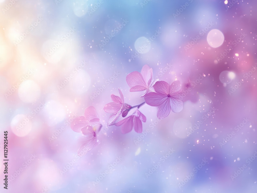 Aufkleber sparkling light background with glowing flare and bokeh effects in pastel colors