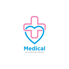 Creative Medical and Healthcare Concept Logo Design Template