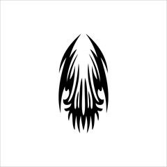 Fototapeta premium Black wing tribal. Can be used as graphic design