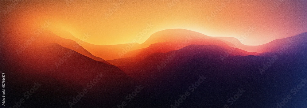 Poster Vibrant Abstract Gradient Background Orange Purple Smooth Texture Design