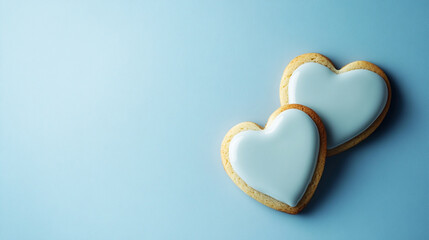 Heart-shaped cookies decorated with white icing perfect for Valentine's Day celebration