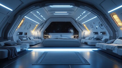 Space hanger in spacecraft