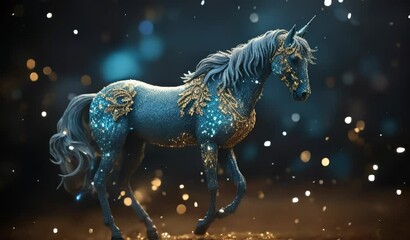 "Magical Unicorn in a Sparkling Fantasy World"