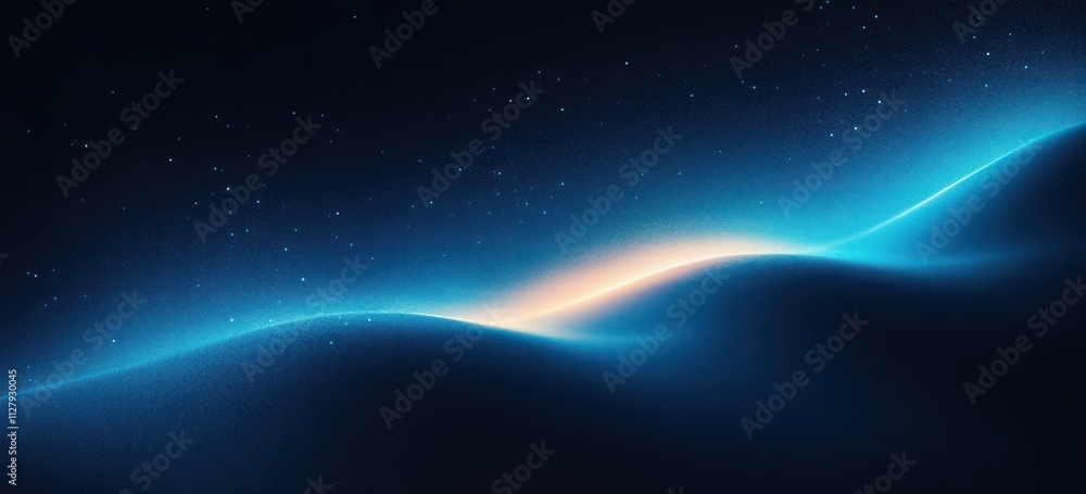 Aufkleber abstract dark blue and teal gradient background with glowing light rays and grainy texture for digit