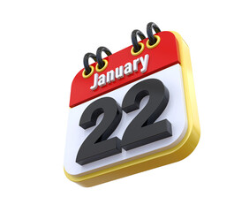 Calendar January Date 22