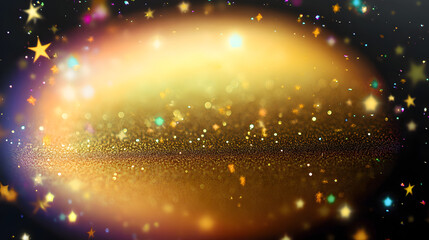 Obraz premium holo gradient blurred circle with glitter stars