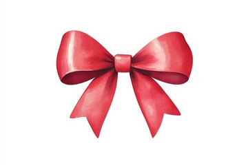 A vibrant red bow, perfect for gift wrapping, celebrations, and adding a decorative touch to any occasion.