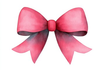 A vibrant pink bow with flowing tails, perfect for gifts, decorations, or crafting projects.