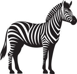 Zebra Vector, Zebra silhouette vector illustration, Zebra isolated vector icon