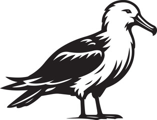 Fototapeta premium Albatross silhouette vector illustration, Albatross vector design