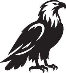 Standing Eagle vector, Eagle silhouette vector illustration