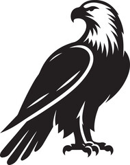 Standing Eagle vector, Eagle silhouette vector illustration