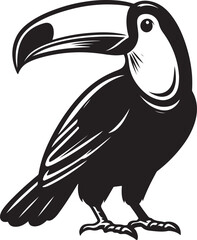 Toucan vector art, Toucan silhouette vector illustration design © Hai