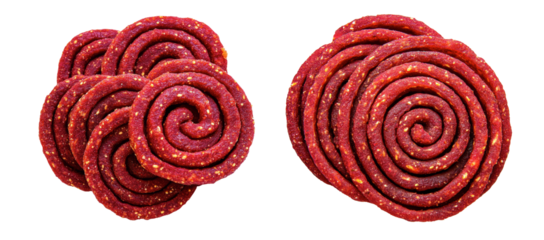 High-Quality PNG beatroot chakli murukku Isolated on White Background – High Resolution