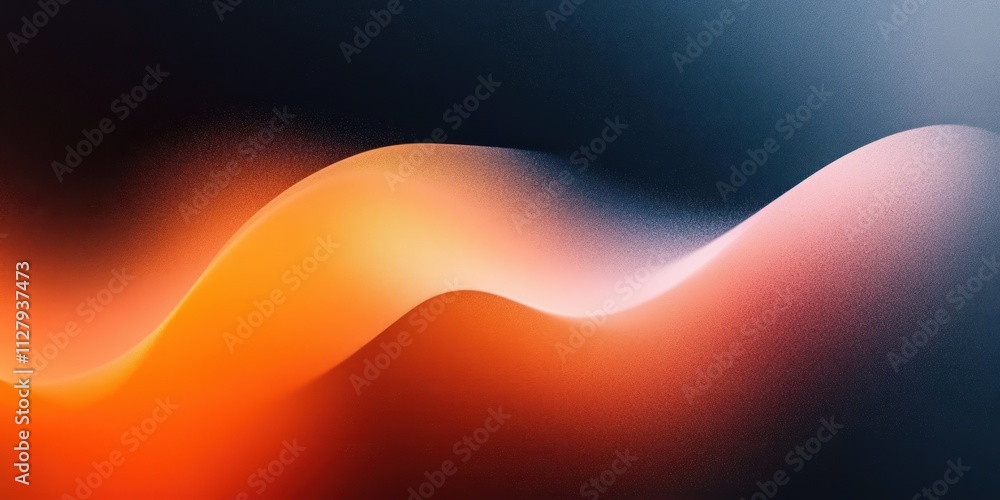 Poster abstract gradient background with vibrant orange deep black soft light