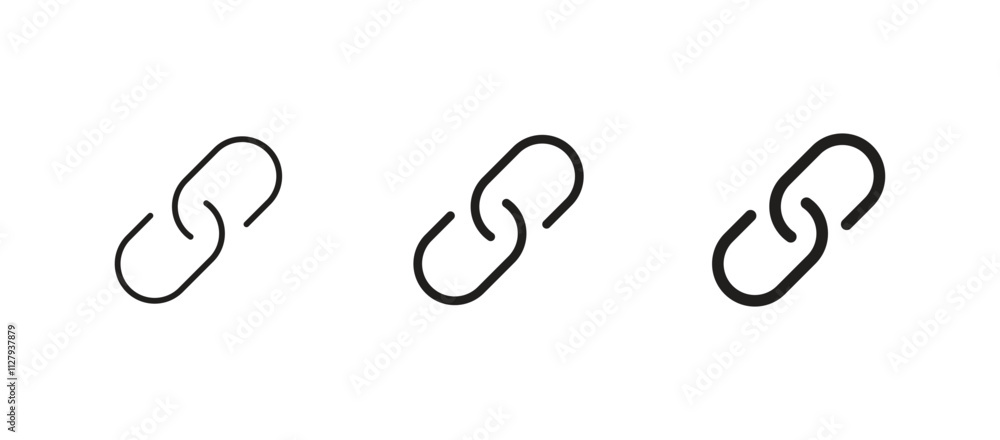 Poster link icon set vector for web