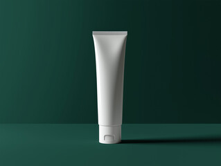 Minimalistic White Skincare Tube with Clean Design, Ideal for Cream, Lotion, or Serum, Isolated on Neutral Background, Perfect for Beauty and Personal Care Branding or Product Packaging