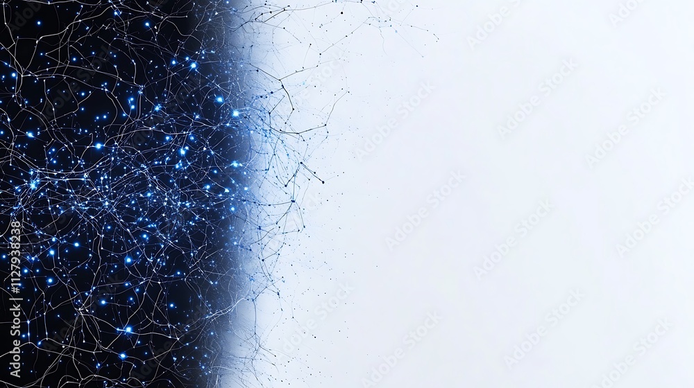 Aufkleber abstract digital circuit background with glowing lines and nodes representing technology and innovat