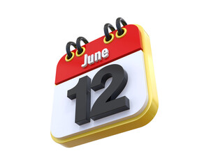 Calendar June Date 12