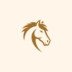Horse head logo vector design illustration and horse logo inspiration