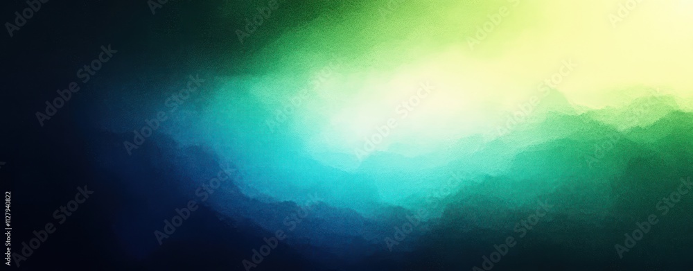 Poster glowing gradient background texture dark blue green abstract design for web banner header