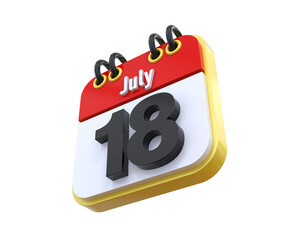 Calendar July Date 18