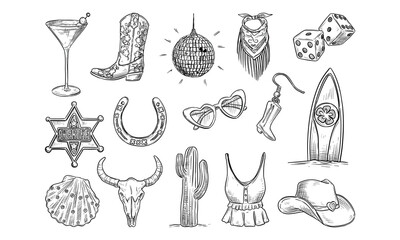Coastal Cowgirl Handdrawn Collection
