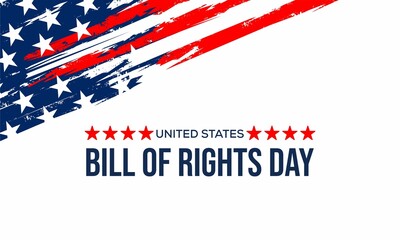 bill of rights day vektor background banner