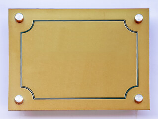 Plaque professionnelle de porte en cuivre
